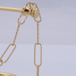 18K Gold gefüllte Büroklammerkette, halbfertige Kette für DIY-Armband-Halsketten-Herstellungszubehör
