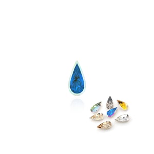 75pcs Crystal Baroque Pendants, 6100 Crystal Pendants, Water Drop Necklaces, Teardrop Pendants, DIY Crystal Accessories