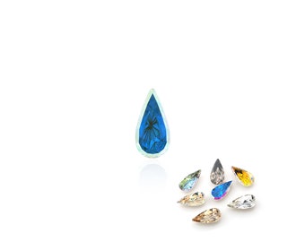 75pcs Crystal Baroque Pendants, 6100 Crystal Pendants, Water Drop Necklaces, Teardrop Pendants, DIY Crystal Accessories
