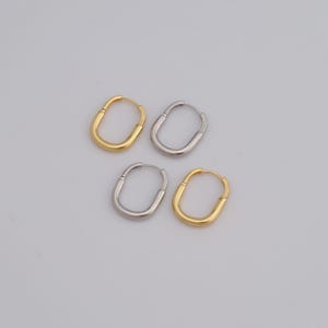 18K Gold Filled Oval Hoop Earrings,Gold Hoop Earrings,Oval Hoop Earrings,Hypoallergenic Huggie Hoop,Gift for Her