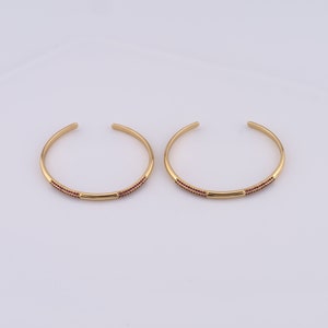 Gold Open Bangle,18K Gold Filled Dainty Thin Gold Bangle,CZ Thin Gold Bangle,Gift for Her