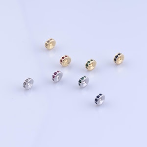 18K Gold Filled Flat Spacer Beads,Round Beads for DIY Jewelry Making Findings Supply