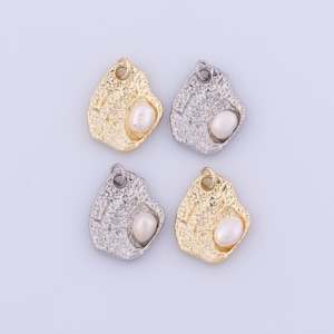 18K Gold gefüllter geometrischer Anhänger, Perlen-Charms, DIY Schmuckherstellungszubehör