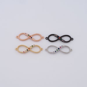 18K ゴールドフィルド インフィニティ コネクタ、ゴールド インフィニティ コネクタ、インフィニティ コネクタ、DIY ブレスレット ネックレス ジュエリー製作 金具 サプライ