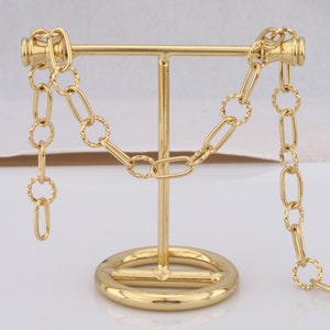18K Gold Filled Thick Cable Chain,Semi Finished Chain for DIY Bracelet Necklace Making Supplies