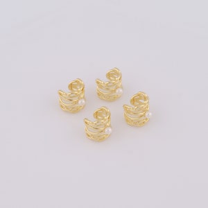 Gold Non Piercing Cartilage Clip Earrings,18K Gold Filled Chain Cuff Earrings,Hypoallergenic Huggie Hoop,Gift for Her
