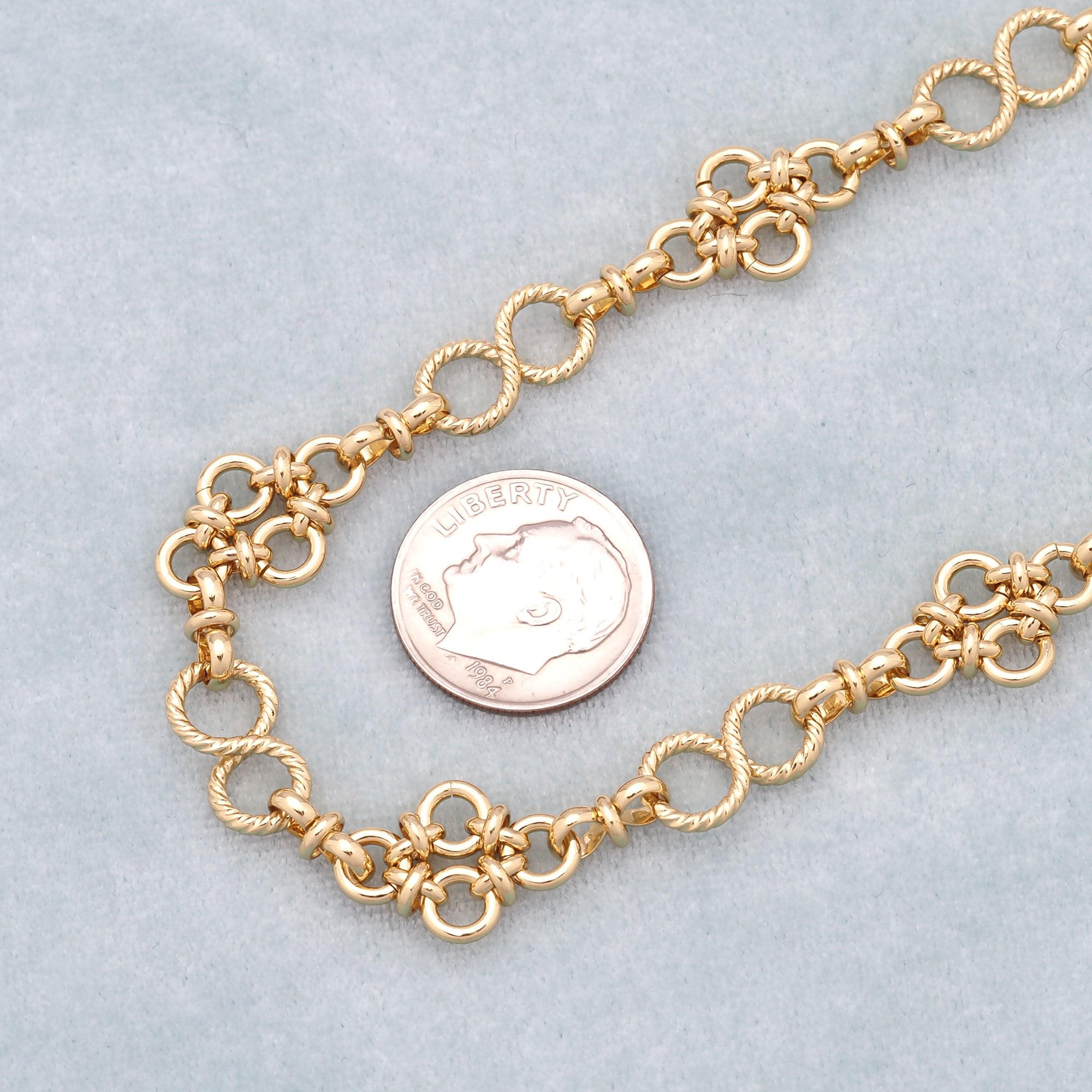 18K Gold Filled Figure 8 Chain,semi Finished Chain for DIY Bracelet ...