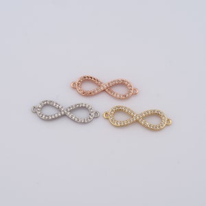 18K ゴールドフィルド インフィニティ コネクタ、ゴールド インフィニティ コネクタ、インフィニティ コネクタ、DIY ブレスレット ネックレス ジュエリー製作 金具 サプライ