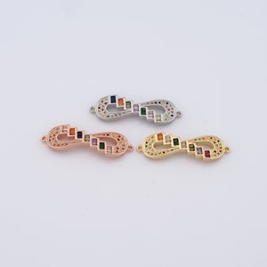 18K ゴールドフィルド インフィニティ コネクタ、ゴールド インフィニティ コネクタ、インフィニティ コネクタ、DIY ブレスレット ネックレス ジュエリー製作 金具 サプライ