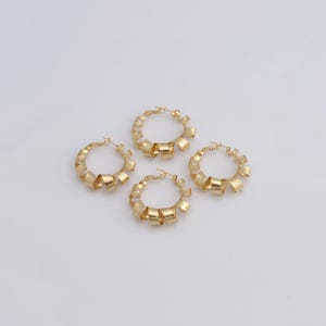 18K Gold Filled Twist Earrings, Gold Fashion Earrings, Hypoallergenic Earrings, Gift for Her