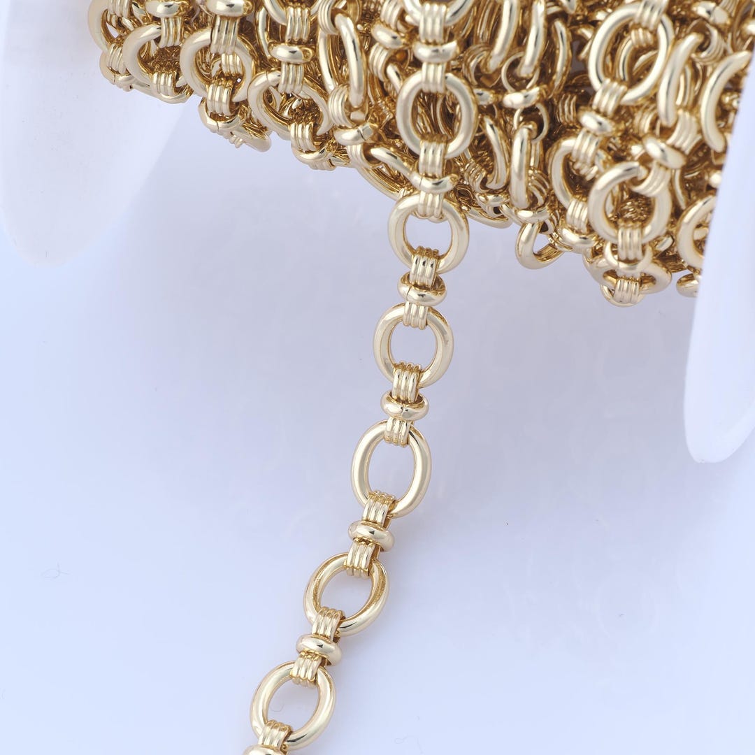 18K Gold Filled Figure 8 Chain,semi Finished Chain for DIY Bracelet ...