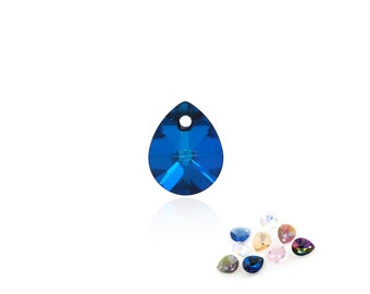 672PCS Drop-Shaped Crystal Pendants, Crystal 6128 Pendant, Teardrop Necklace, Multi-Color Optional, DIY Jewelry Crystal Accessories