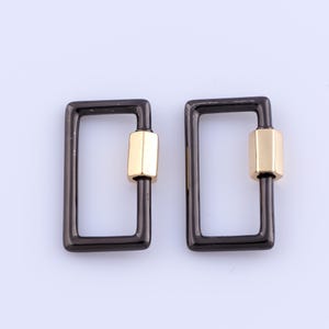18K Gold Filled Square Clasps, Enamel Clasps, Screw Clasps, DIY Jewelry Making Findings Supplies