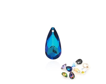 216pcs Crystal Baroque Pendants, 6106 Crystal Pendants, Water Drop Necklaces, Teardrop Pendants, DIY Crystal Accessories