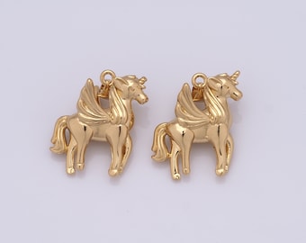 18K Gold Filled Pegasus Pendant,Gold Pegasus Charms,Pegasus Charms DIY Bracelet Necklace Jewelry Making Findings Supply
