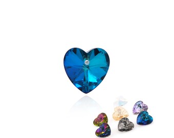 Collar de cristal 672PCS, opcional multicolor, cristal AB, colgante de corte en forma de corazón 6432, accesorios de cristal de joyería de bricolaje