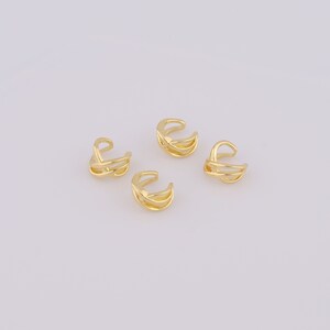 Gold Non Piercing Cartilage Clip Earrings,18K Gold Filled Line Cuff Earrings,Hypoallergenic Huggie Hoop,Gift for Her
