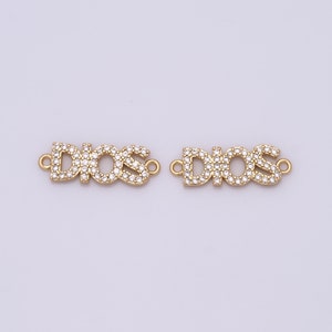 Gold BIOS Connector,18K Gold Filled Letter Connector,Letter Connector,DIY Bracelet Necklace Jewelry Making Findings Supply