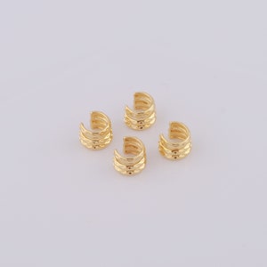 Gouden niet-piercing kraakbeenklemoorbellen, 18 kt gold filled manchetoorbellen, hypoallergene Huggie Hoop, cadeau voor haar