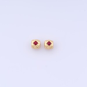 18K Gold Filled Cylinder Beads,CZ Tube Beads, DIY Jewelry Making Findings Supplies