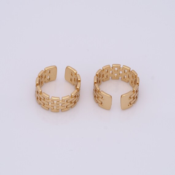 Gold Personality Rings,18k Gold Filled Open Rings,tube Rings,gift