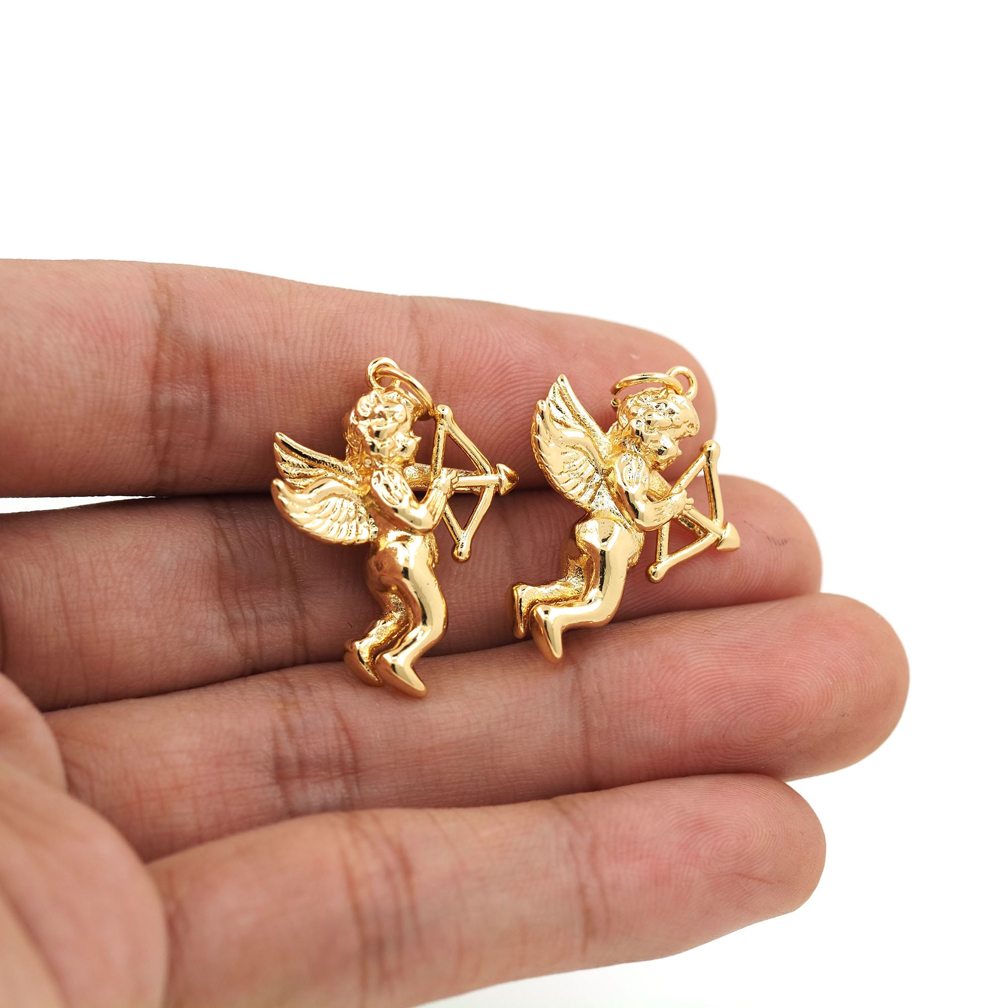 Cupid Accessory Cutout Cupid Pendant, 18K Gold Filled Love Charm, Cutout Necklace ...