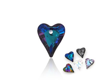 280 colgantes de cristal en forma de corazón, dije de cristal en forma de corazón, collar de amor, multicolor opcional, accesorios de cristal para joyería DIY.