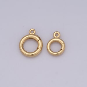 Snap Clasp,18K Gold Filled Round Clasp, Necklace Clasp, Jewelry Clasp, Bracelet Clasp DIY Jewelry Making Supplies