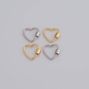Gold Heart Clasp,18K Gold Filled Heart Clasp, Necklace Clasp, Jewelry Clasp, Bracelet Clasp DIY Jewelry Making Supplies