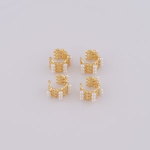 Gold Non Piercing Cartilage Clip Earrings,18K Gold Filled Wide Cuff Earrings,Hypoallergenic Huggie Hoop,Gift for Her