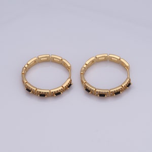 Gold Hoop Earrings,18K Gold Filled CZ Huggie Hoop Earrings,Hoop Earrings,Hypoallergenic Huggie Hoop,Gift for Her