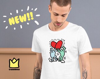 Tribute to Keith Haring Colorblock Acrylic Painting