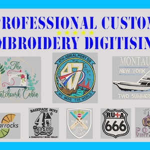 Embroidery File Conversion any format to any other, very fast turnaround PES DST JEF