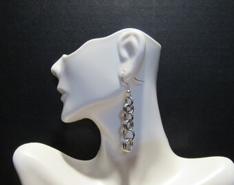 Stainless steel dangle earrings