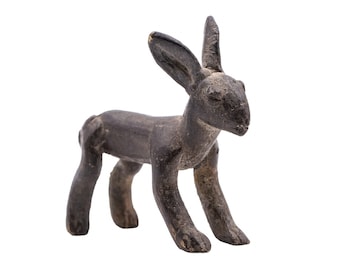 Peso Akan per pesare l'oro raffigurante un coniglio - Realizzato in bronzo - Oggetto tradizionale e antico