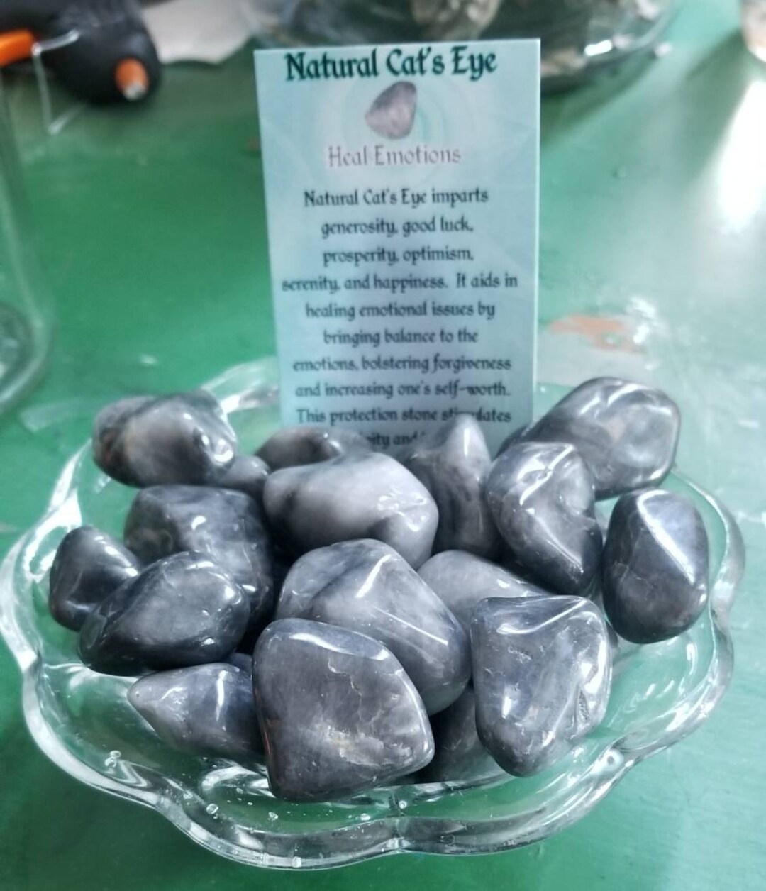 Cat's eye tumbled stone sale