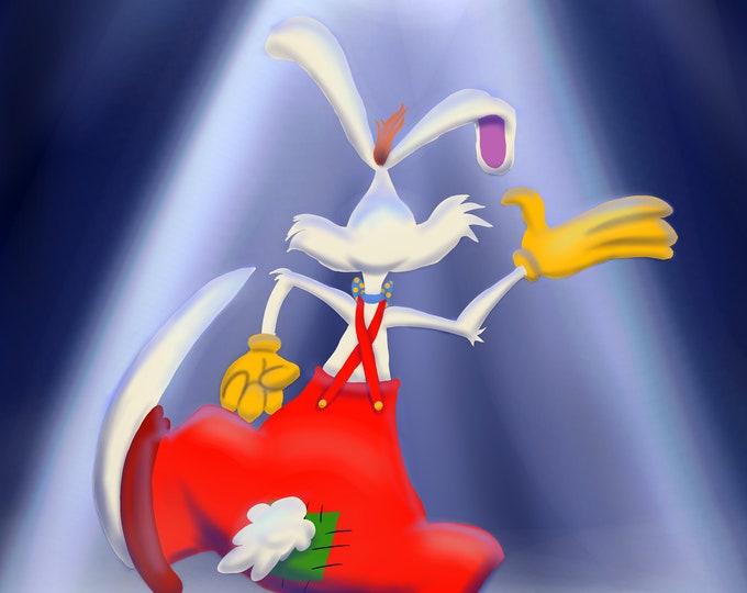 UzzyWorks Who Framed Roger Rabbit Cartoon by Justin H. Piatt Digital Download original art