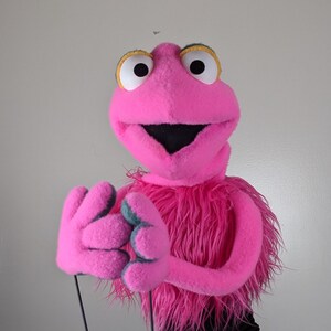 pink kermit the frog puppet