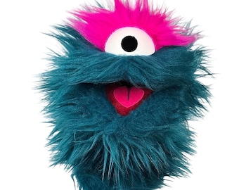 Teal Wackadoo Monster Puppet