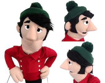 Michael Nesmith Monkees Caricature Puppet by UzzyWorks. Professional Hand and Rod "Muppet-Style" Puppet. OOAK Rare