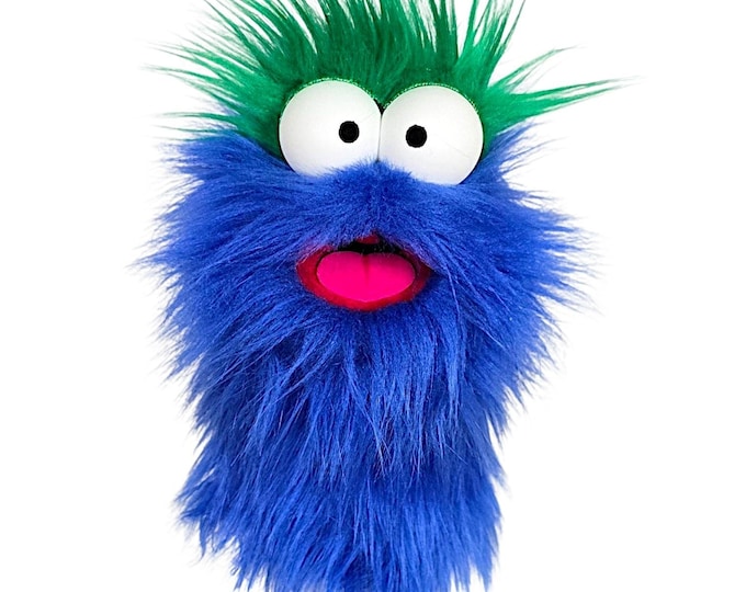 Blue Wackadoo Monster Puppet