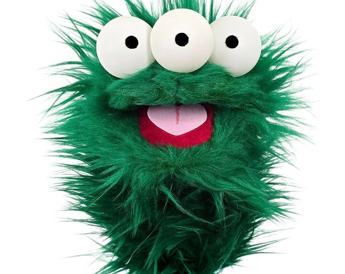 Green Wackadoo Monster Puppet