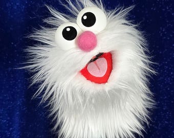 White Wackadoo Monster Puppet