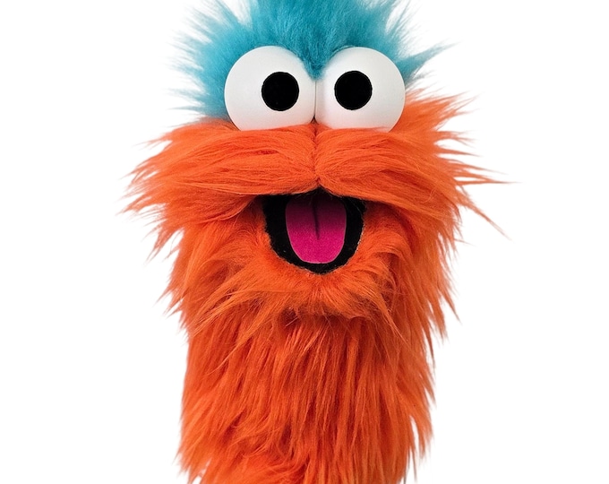 Orange Wackadoo Monster Puppet
