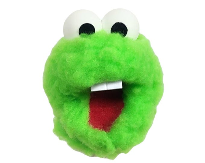 Green Wackadoo Monster Puppet