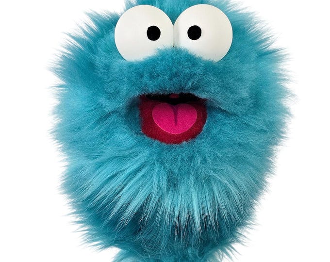 Blue Wackadoo Monster Puppet