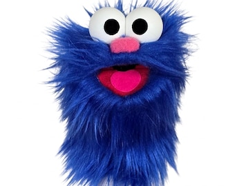 Wackadoo Monster Practice Puppet. Blue Creature. Professional Handmade "Muppet-Style" Hand Puppet by UzzyWorks