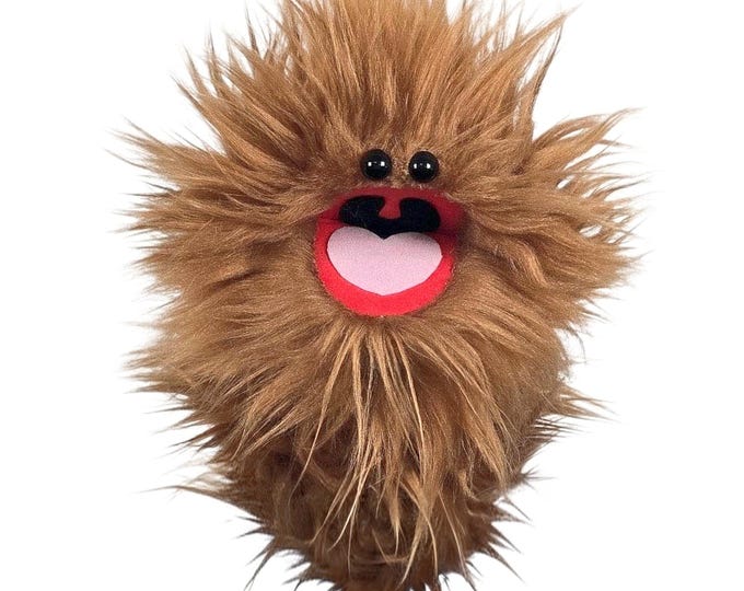 Brown Wackadoo Monster Puppet