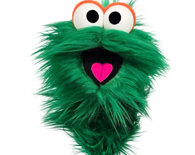 Green Wackadoo Monster Puppet