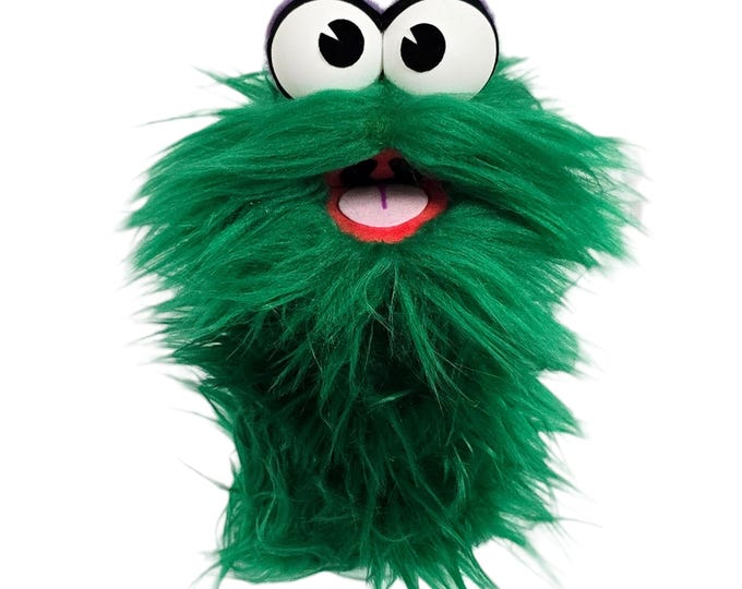 Green Wackadoo Monster Puppet